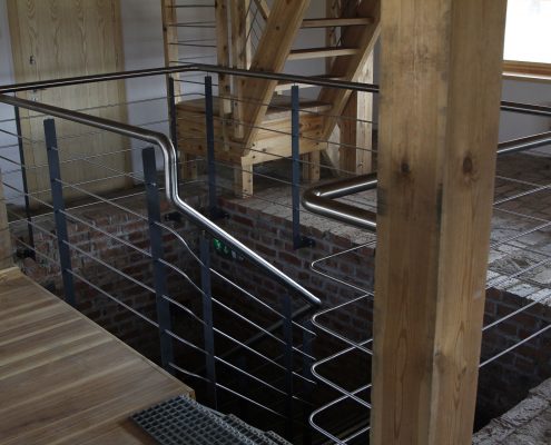 Stainless steel staircase from private house