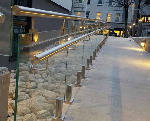 Glass handrails in Norway