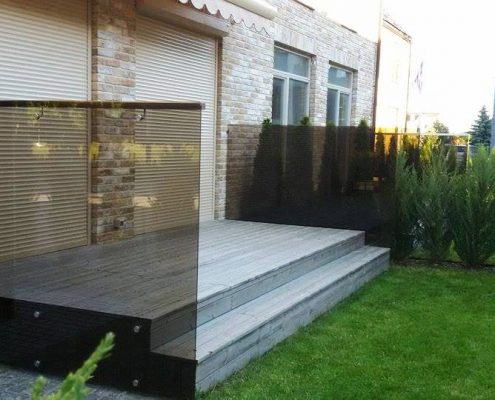 Side glass handrails