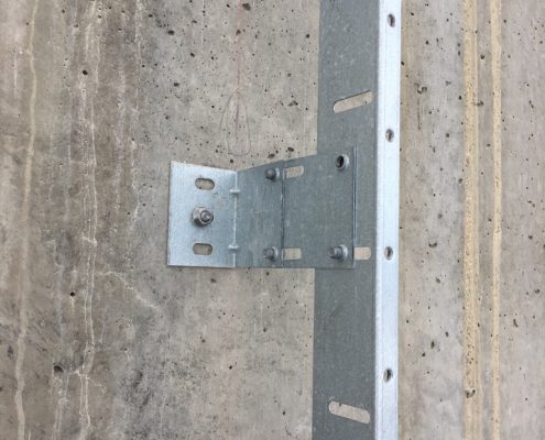 Wall mounted bracket in detail